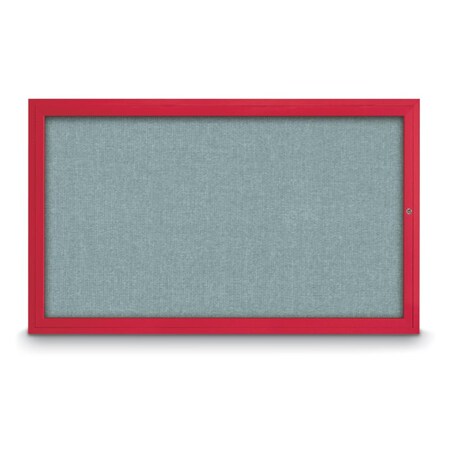 United Visual Products Slim Enclosed Corkboard, 24"x36", Black Alum Frame/Dark Spruce UVEB2436-BLACK-DRKSPR